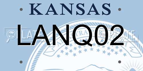 LANQ02 Kansas License Plate