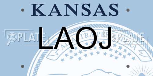 LAOJ Kansas License Plate