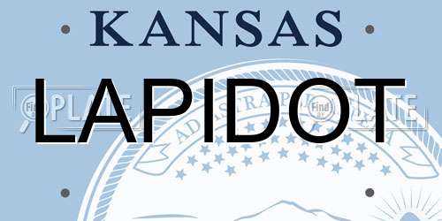 LAPIDOT Kansas License Plate