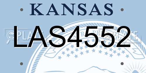 LAS4552 Kansas License Plate