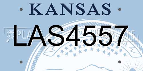 LAS4557 Kansas License Plate