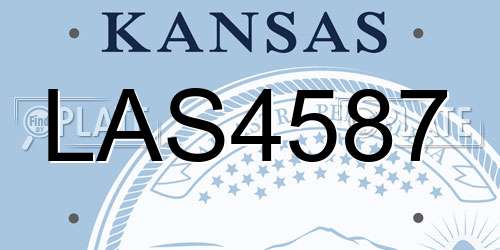 LAS4587 Kansas License Plate