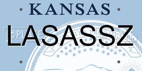 LASASSZ Kansas License Plate