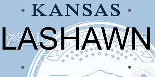 LASHAWN Kansas License Plate