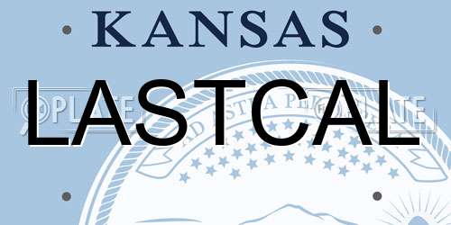 LASTCAL Kansas License Plate