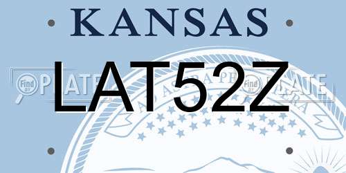 LAT52Z Kansas License Plate