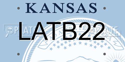 LATB22 Kansas License Plate