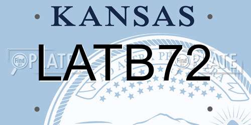 LATB72 Kansas License Plate