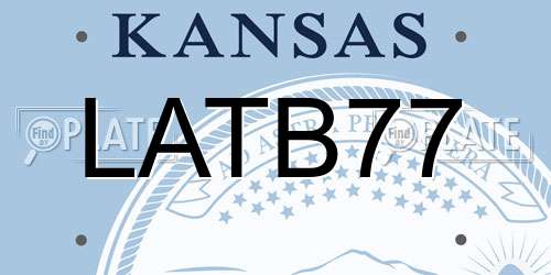 LATB77 Kansas License Plate