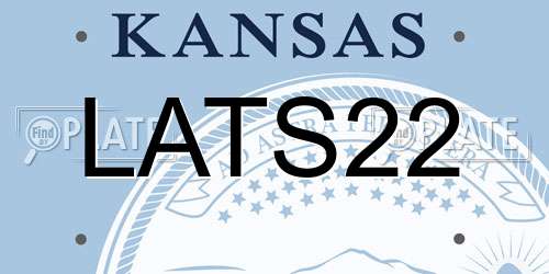 LATS22 Kansas License Plate