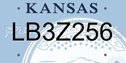 LB3Z256 Kansas License Plate