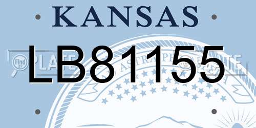 LB81155 Kansas License Plate