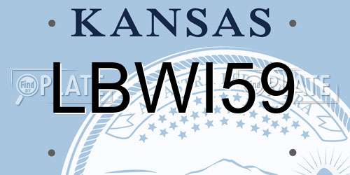 LBWI59 Kansas License Plate