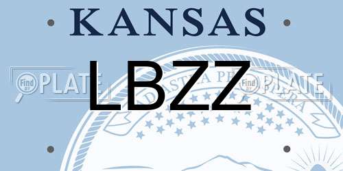 LBZZ Kansas License Plate
