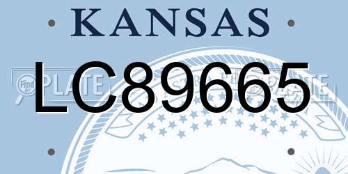 LC89665 Kansas License Plate