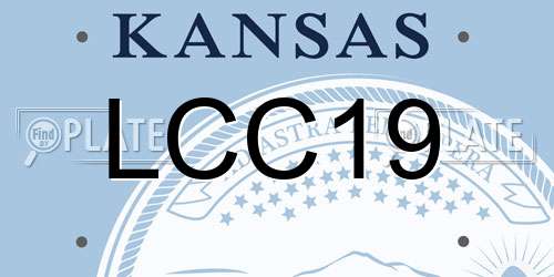 LCC19 Kansas License Plate