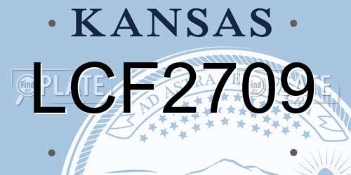LCF2709 Kansas License Plate