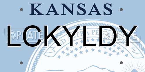 LCKYLDY Kansas License Plate
