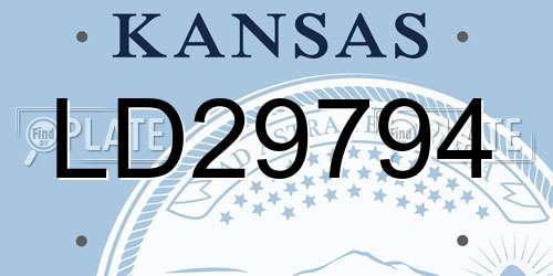 LD29794 Kansas License Plate