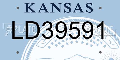 LD39591 Kansas License Plate