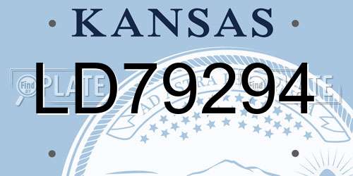LD79294 Kansas License Plate