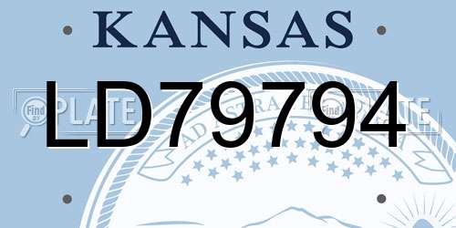 LD79794 Kansas License Plate