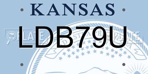 LDB79U Kansas License Plate