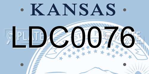 LDC0076 Kansas License Plate