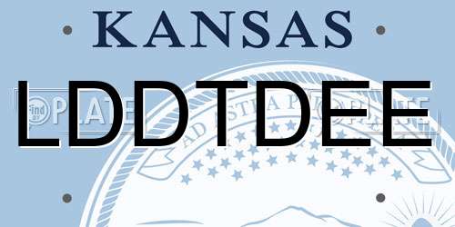 LDDTDEE Kansas License Plate