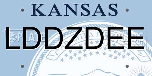 LDDZDEE Kansas License Plate