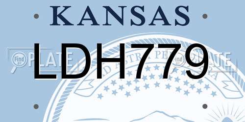 LDH779 Kansas License Plate
