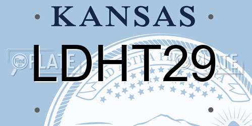 LDHT29 Kansas License Plate