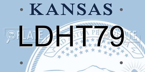 LDHT79 Kansas License Plate