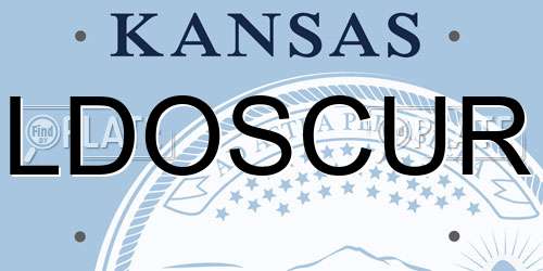 LDOSCUR Kansas License Plate