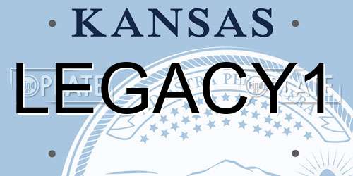 LEGACY1 Kansas License Plate