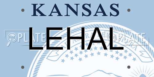 LEHAL Kansas License Plate