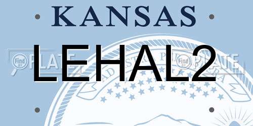LEHAL2 Kansas License Plate
