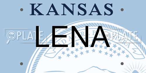 LENA Kansas License Plate