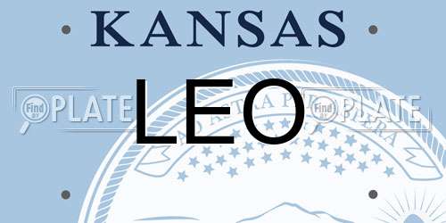 LEO Kansas License Plate