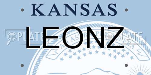 LEONZ Kansas License Plate