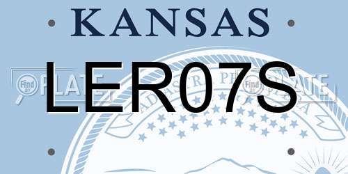 LER07S Kansas License Plate