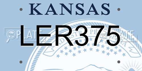 LER375 Kansas License Plate