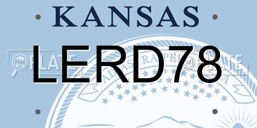 LERD78 Kansas License Plate