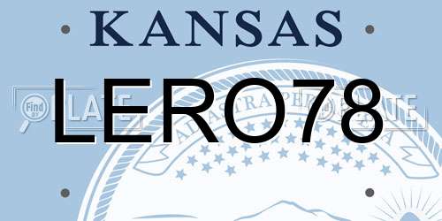 LERO78 Kansas License Plate
