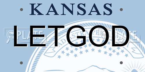 LETGOD Kansas License Plate