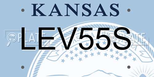 LEV55S Kansas License Plate