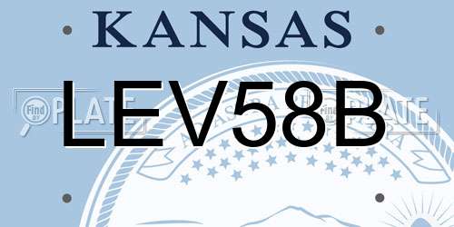 LEV58B Kansas License Plate