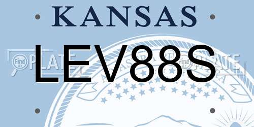 LEV88S Kansas License Plate