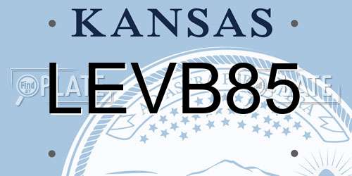 LEVB85 Kansas License Plate