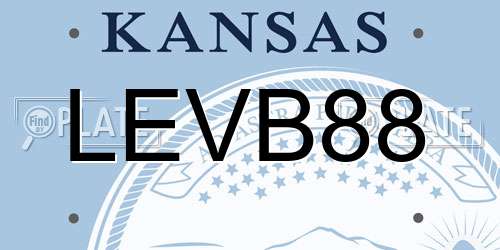 LEVB88 Kansas License Plate